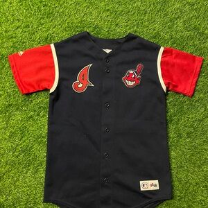 MLB Cleveland Indians guardians baseball majestic jersey size youth large